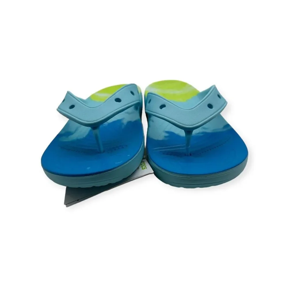 Crocs Ombre Slides Thong Sandals‎ Slipper Artic Blue Green Unisex Men's Size 13